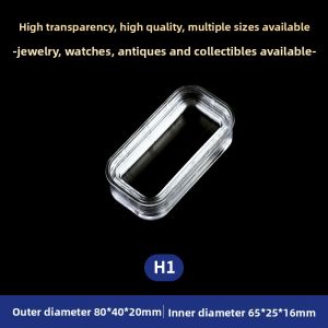 Gold Jewelry Storage Box Transparent Anti-Oxidation Sealed Display Case High Elasticity Film Floating Frame for Treasure Storage
