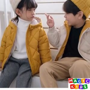 Kids Hoodie Winter Coats: Plain Design Zipper Outerwear for Boys & Girls 2-7 Years Old