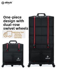 ailouis | Large Capacity Foldable Travel Suitcase for Overseas Study Airline Check-in Wheeled