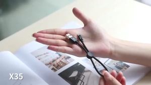 สายชาร์จโทรศัพท์ X35 หัวMicro ความยาวสาย 25 ซม รองรับกระแสไฟสูงสุด 2.4A ชาร์จได้ไวขึ้น ถ่ายโอนข้อมูลได้ไวขึ้น