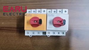Din Rail Solar PV DC 4P 32A 1000V Rotating Handle Isolator Rotary Switch Disconnector For Solar distribution