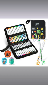 Afternoon Nahuku Acrylic Marker Pen APM-04 24 Colors Brush Tip Waterproof Paint Pens Art Craft Supplies DIY