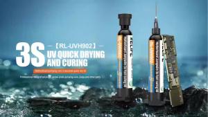 RELIFE RL-UVH902 3 Seconds Quick Drying Oil for Mobile Phone Motherboard BGA PCB Flying Line UV Repair Quick Curing Oil Tool
