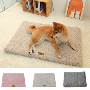 3D Foam Pet Bed With Removable Washable Faux Fur Cover: Orthopedic Waterproof Dog Bed For Crate Anti-Slip Bottom Dog Bed