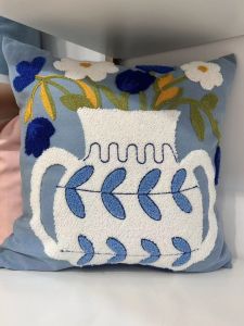 Detachable Tulip Pillowcase 45x45cm New Flower Sofa Cushion Living Room Square Pillow Home Decorative Polyester Fabric