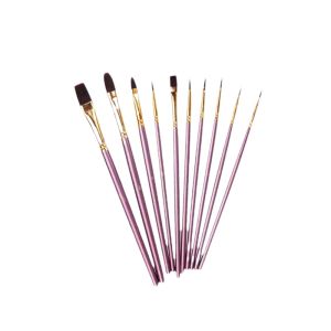 Human Face Face Paint Painting Brush Blooming Gradient Gouache Oil Paint Brush Hook Line Flat Top Brush 10 Pieces Makeup Brush Set