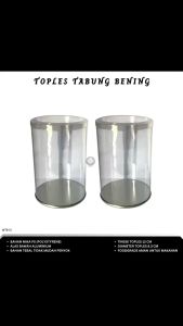 Toples Kue Kering Plastik Jar Toples Tabung Toples Kue Nastar (Isi 1 Set-WTB12)