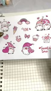 Miếng dán sticker trang trí in họa tiết xinh xắn phù hợp thủ công