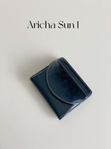 Short Leather Wallet Card Holder Wallet Integrated Custom Engraved Name Oil Wax Leather Cowhide Document Package Coin Purse for Women