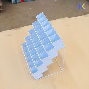 Kefva ชั้นใส่ปากการ้านเครื่องเขียน มี 8 สีให้เลือก ชั้นเหล็ก 5 ชั้น 30 ช่อง ขนาด 30x40x42 cm ชั้นวางเครื่องเขียนตั้งโต๊ะ คอนโดปากกาไล่ระดับขั้นบันได ชั้นโชว์ปากกา ชั้นวางสินค้ามีช่องใส่ปากกาและเครื่องเขียน