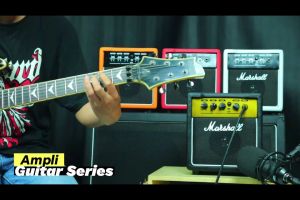 ampli gitar 2 input 5 inch banyak bonus sudah ada efek distorsi dan input aux