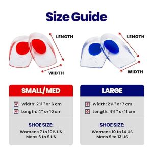 1 Pair Gel heel cup for pain relief plantar fasciitis - Silicone insert cushion for relief heel spurs shoes Achilles tendon therapy - Foot comfort support protector for women men