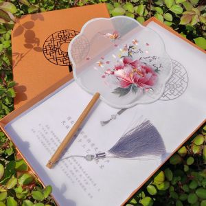 Suzhou Embroidery Antique Embroidery Circular Fan Finished Product Complex Ancient Artsy Han Chinese Clothing Cheongsam Catwalk Silk Dance Suzhou Embroidery round Fan