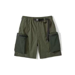 Outdoor Casual Workwear Shorts Mens Loose Straight Leg Zipper Pocket Five-Quarter Length Polyester Oxford Fabric Quick Dry Summer Shorts