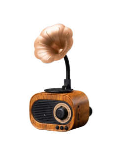 Retro Gỗ Loa Bluetooth Không Dây Di Động Mini Có Đài TF FM Âm Nhạc MP3 Loa Siêu Trầm Hệ Thống Âm Thanh Ngoài Trời