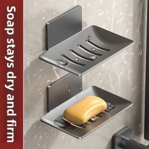 WEIKAMAYI | Wall Mount No Drilling Drainable Soap Holder Bracket