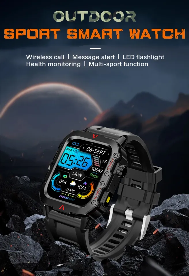 スマートフォン本体 LAXASFIT WATCH LAXASFIT Men Sports Smart Watch 1.71 Screen Blood Oxygen Bluetooth