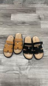 Dép Sandal Trơn Gót Thấp Da Bọc Gót Mềm Cao Su Đế Trượt Sỉ