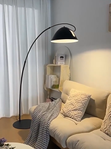 Arc Floor Lamp Living Room Reading Lamp Modern Standing Floor Lamps Black Gold Floor Lamps with 360° Rotatable Arm