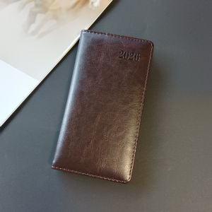 2026 Yearly Planner Small Work Notebook A6 Size 48K Efficiency Business Calendar Daily Task Organizer Leather Cover Notebook