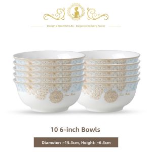 mornenjoy | Luxurious Home Ceramic Dinnerware Set Bone China