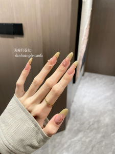 Handmade Chinese Style Nail Art Pure White French Atmosphere Sensation New Wearable False Nails Gentle Color Series from Mainland China