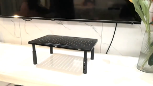 【Clearance Sale】Monitor Stand Adjustable Base Increased Computer Stand Metal Mesh Platform Heat Dissipation Monitor Stand Riser Organizer