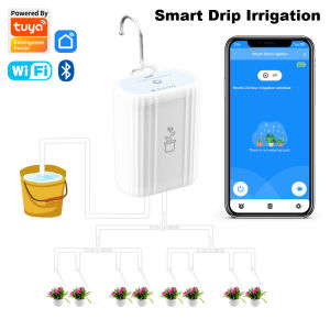 Tuya WiFi Smart Automatic Drip Irrigation System Kit Garden Irrigation Controller Plant Phone APP Control Watering Timer Device
