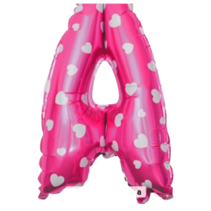 Balon Foil Huruf Abjad Alphabet Pink 16 Inch 40cm A-Z Bisa Buat Nama Anak Di Acara Ulang Tahun