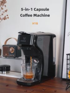 HiBREW Capsule Coffee Machine 6in1 Hot/Cold Multiple Espresso Cafetera Cappuccino Coffee Maker Dolce Gusto Nespresso Powder H1B