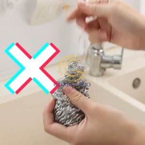 3 PCS Upgrade Steel Wire Dishcloth Multipurpose Wire Miracle Cleaning Cloths Dishwashing Rag for Wet and Dry Non-Scratch