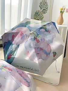 Foldable Mini Umbrella With Capsule Case Portable Travel Pocket Umbrella UV Protection Folding Umbrellas