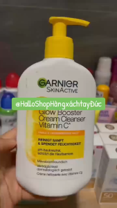 @HalloShopHàngxáchtayĐức - Sữa rửa mặt Vitamin C Garnier SkinActive Glow Booster Cream Cleanser 250ml