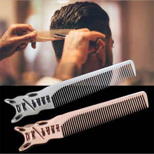 Aluminum Men Beard Comb Anti-static Barber Styling Perm Dyeing Tangled Hair Brush Household Salon Hairdressing Metal Comb