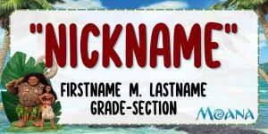 School NAMETAG (PLS SEND ALL DETAILS BEFORE CHECK OUT)Laminated nametag high quality print
