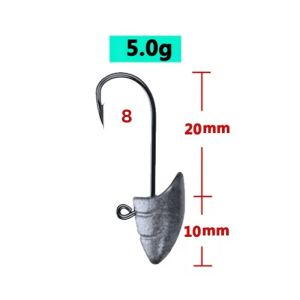 Lurestiker 10 Chiếc Móc Câu Jigging Nhỏ 1.5g-5g Móc Câu Cá Bass Không Bị Vướng Cỏ Dành Cho Mồi Mềm Dụng Cụ Câu Cá Biển Sâu Sông Hồ