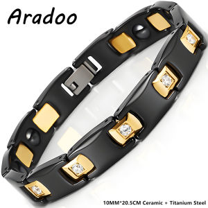 ARADOO Premium Ceramic Titanium Steel Zirconia Bracelet Couple Wristband Jewelry Gifts