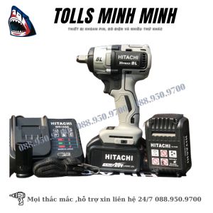 Siết Bulong HITACHI 20V Hàng Loại 1 Lõi Đồng Không Chổi Than 3 Đèn Led - HÀNG CAO CẤP
