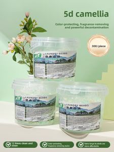 Powerful Tea Flower Laundry Detergent Pearls Five-in-One Household Liquid Soap Antibacterial Long-Lasting Softener Deodorant