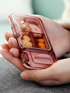 Bình Đựng Thuốc Rời Rạc Di Động Chia Cắt Viên Thuốc Một Nửa Ba Phần Tư Bốn Phần Năm Viên Thuốc Cắt Ra Hai Nửa