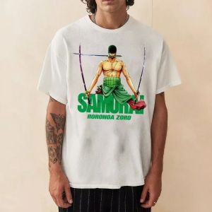 One Piece Mens T-shirt Roronoa Zoro Summer Anime Autumn Boys And Children Short Sleeve Casual Parent-Child Outfit Spring