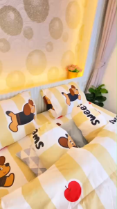 GRACE ชุดผ้าปูที่นอนครบเซ็ต6ชิ้น ชุดเครื่องนอน พร้อมผ้านวม มี3.5ฟุต/5ฟุต/6ฟุต พร้อมส่ง