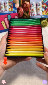 12/24/36 Colors Plastic Crayons Painting No Dirty Hand Safe Non-Toxic Washable Drawing Art Stationery