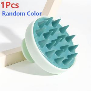 1/2Pcs Hair Washing Comb with Handle Soft Rubber Hair Washing Massage Comb Hair Catcher Scalp Hair Washing Brush