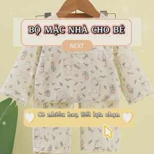 Đồ bộ bé gái bé trai bộ đồ ngủ dài tay cài nút quần dài quần áo trẻ em hàng thu đông chất đẹp cotton đũi quảng châu cao cấp phong cách hàn quốc hoạ tiết đáng yêu