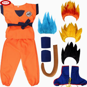 Halloween New Seven Dragon Balls Son Goku Childrens Mens Costume Turtle School Cosplay Anime Performance Party Wear Polyester Fiber