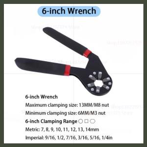 oeny | Magic Wrench 6 Inch 8 Inch Multi-purpose Hexagonal Alloy Steel Manual Clampable Movable Hexagonal Wrench Multifunctional wrench