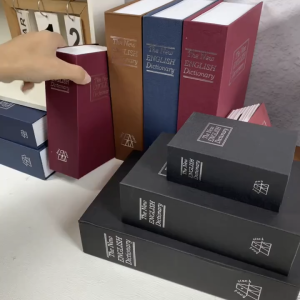 Expose Mini Safe Box Book Metal Steel Dictionary Money Hidden Secret Security Jewelry Storage Key Locker Safebox Safe Vault Lock Cash