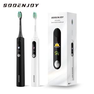 SOOENJOY NB-1 Bàn Chải Đánh Răng Điện Sonic Màn Hình LCD Thông Minh Chế Độ Tự Làm Dành Cho Người Lớn Máy Làm Sạch Răng Tự Động Chống Nước IPX7 Với 2 Đầu Phun Lông Bàn Chải