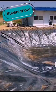 COD ผ้ายางปูบ่อปลา 0.5MM พลาสติกปูบ่อ 4x4M 4x5M 4x8M หนา ผ้ายางดำปูบ่อ HDPE ผ้ายางดำปูบ่อ ผ้าใบรองบ่อปลา พลาสติกโรงเ